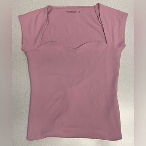 Abercrombie & Fitch Women’s Soft A&F Collection Mauve Bodysuit Medium Casual